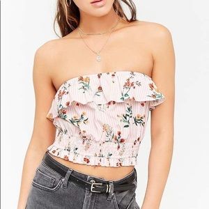 Cropped Floral Tube Top F21